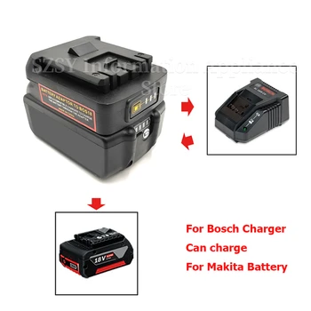 Замена зарядного устройства Makita 18V, адаптера аккумулятора, преобразователя для электроинструмента Bosch с литиевой батареей 18V
