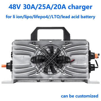 48v 30A 25A 20A быстрое зарядное устройство для 13S 54.6V li ion 16s 58.4v lifepo4 20s 56v lto smart charger свинцовокислотный аккумулятор