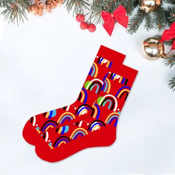 Зимние носки Utumn, компрессионные носки Санта-Клауса для женщин, носки средней длины, влажные хлопчатобумажные носки Chaussette Femme Носки Женские