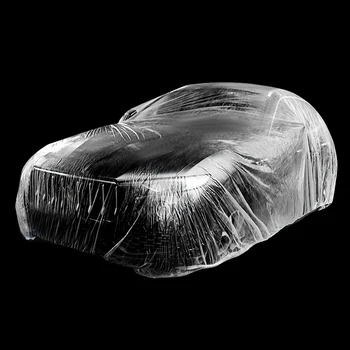 Универсальный чехол для внедорожника L Car от дождя и пыли Гаражный Прозрачный Одноразовый Водонепроницаемый Пылезащитный Прозрачный пластик