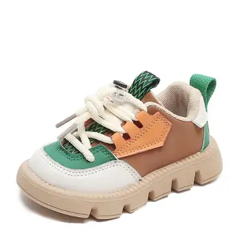 Кроссовки для мальчиков и девочек; Дышащие детские кроссовки из искусственной кожи; нескользящая теннисная вулканизированная детская обувь; Детские кроссовки для бега;