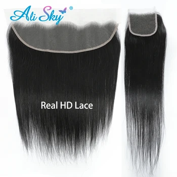 Настоящая Лобная кость HD 13x4Lace Прямая Предварительно Выщипанная cheveux humain из 100% Человеческих волос, Только Кружевная застежка 4x4 5x5, Мягкая, Подходит для любой кожи