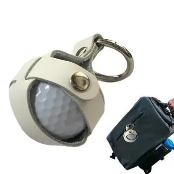 Поясная сумка для мяча для гольфа, кожаный переносной контейнер для хранения гольфа, стильная и прочная сумка для мяча для гольфа из искусственной кожи для игрока в гольф