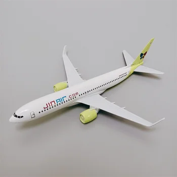 Легкосплавный Металл Корейской авиакомпании JIN Air Модель самолета Авиакомпании JINAIR Boeing 737 B737-800 Airways Модель самолета, Изготовленного под давлением, Для детей 15 см