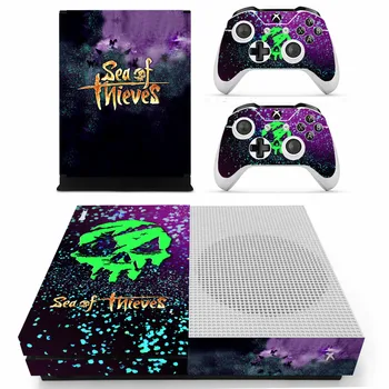 Наклейка Sea of Thieves Skin для тонкой консоли Xbox One S и 2 виниловых скинов контроллеров