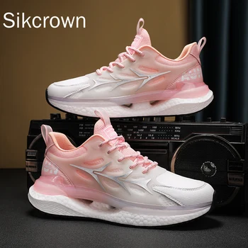Розовые кроссовки для женщин 2023, Дизайнерские роскошные высококачественные кроссовки из воздушной сетки, Спортивная обувь для бега трусцой Oudoor, Дышащая обувь для фитнеса