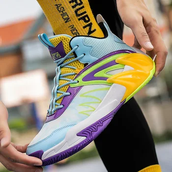 Новая молодежная модная баскетбольная обувь для мужчин и женщин, Уличные кроссовки, Удобные и дышащие баскетбольные спортивные ботинки