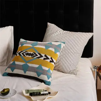 Наволочки с геометрическим рисунком YOUZI, декоративные наволочки, домашний декор для дивана, спальни, гостиной
