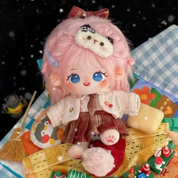 Милая хлопковая кукла, Маленькая Хлопковая одежда для голой куклы 20 см, Комплект одежды Konaise Summer Sweetheart Cartoon Animation Doll Подарок на День Рождения