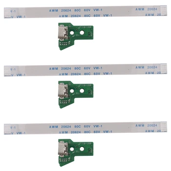 3X для контроллера SONY PS4, USB-порт для зарядки, разъемная плата JDS-055, 5-й V5, 12-контактный кабель