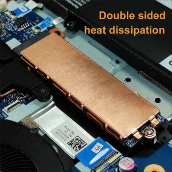 Медный радиатор SSD M.2 с термосиликоновой прокладкой, Запасные части для твердотельного охладителя жесткого диска, Односторонний/двусторонний для ноутбука