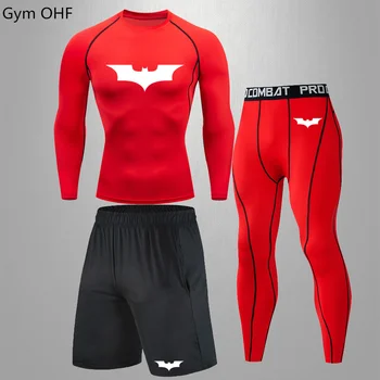 Компрессионный костюм Kb F, Спортивный костюм, Футболка для бега, фитнеса, упражнений, борьбы, бокса, Мужская одежда