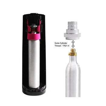 2шт Быстрый адаптер для CO2 Soda waterparkler DUO, переоборудование бака для канистры для газировки Soda Stream Серебристый