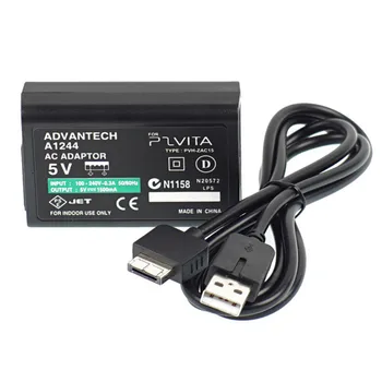 Домашнее настенное зарядное устройство Блок питания Адаптер переменного тока с USB-кабелем для передачи данных для Sony PlayStation PSVITA PS Vita PSV 1000