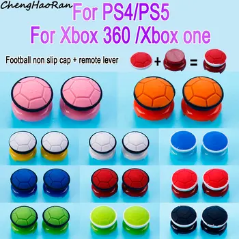 2 шт. для PS5/PS4/Xbox One/Xbox 360 Игровой пульт управления, удлиняющий джойстик, рукоятка для большого пальца, футбольные силиконовые нескользящие детали