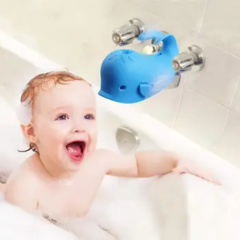 Крышка для детского смесителя Силиконовая крышка для детского смесителя в форме кита Защитит малыша во время купания с помощью этого сейфа