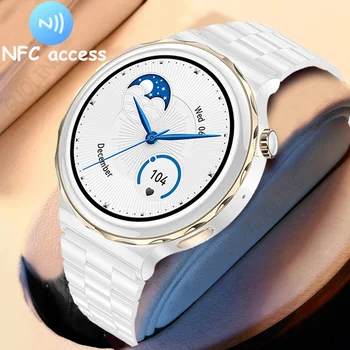 Смарт-часы с Bluetooth-вызовом, женские милые браслеты, пульсометр, мониторинг сна, женские умные часы с NFC для IOS Android + подарок