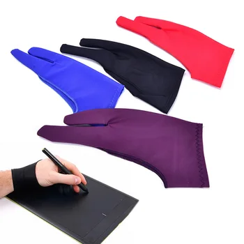 1 шт. перчатка для защиты от обрастания двумя пальцами для рисования художником и графического планшета с ручкой