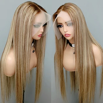 613 Hd Кружевной фронтальный парик 13x6 Прямой парик с подсветкой из человеческих волос Парики для женщин 13x4 Цветные кружевные фронтальные человеческие волосы Бесклеевой парик