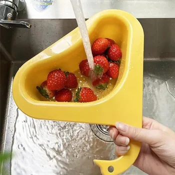 Сливная решетка для кухонной раковины Корзина для фруктов с функцией подвешивания и укладки и противоскользящим дизайном в виде лебедя со свисающей головкой