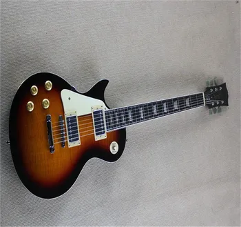 новейшая коричневая гитара 2023 года, электрогитара LP Standard Guitar для левшей Vintage Sunburst