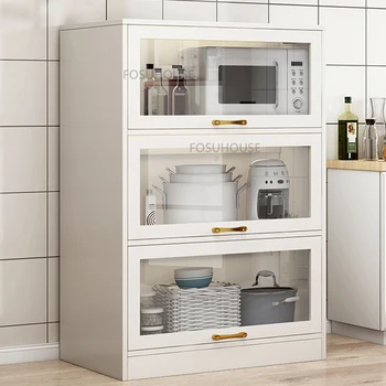 Современный простой кухонный шкаф для дома Кухонная мебель с откидной крышкой для хранения Многофункциональные кухонные островные шкафы Z