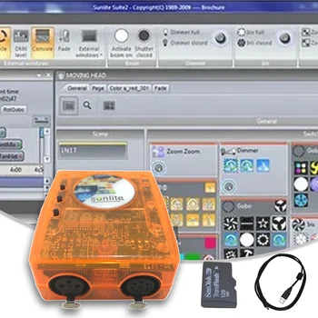 Sunlite Suite 2 FC DMX512 Программное обеспечение для управления сценическим освещением DJ Disco Lighting Equipment Control disco light dmx