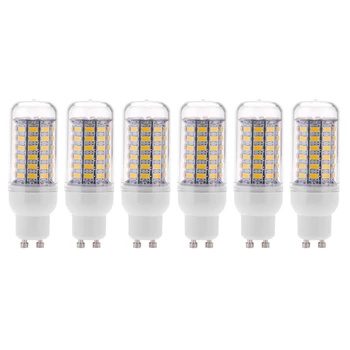 6X GU10 10W 5730 SMD 69 светодиодных ламп, светодиодная кукурузная лампа, светодиодная лампа, энергосберегающая 360 градусов 200-240 В, теплый белый