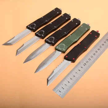 Нож Micro OTF Tech Combat Troo D2 Лезвие из алюминиевого сплава твердостью 59HRC, нож для самообороны на открытом воздухе, фруктовый нож для кемпинга A11