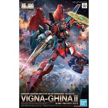 Аниме Фигурка Оригинальная Bandai Gundam RE 1/100 F91 VIGNA-GHINA2 GUNDAM Сборочная Модель Аниме Фигурки Коллекция Игрушек
