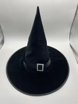Шляпа ведьмы на Хэллоуин, праздничные принадлежности, декоративный костюм для женщин, шелковые ткани, 1 шт., домашний декор, ужасы, вампир, Материковый Китай