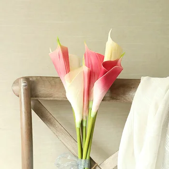 1шт Искусственных цветов, имитирующих Каллу, Искусственный Букет цветов для свадебной вечеринки, Букет невесты Для украшения домашнего стола цветами.