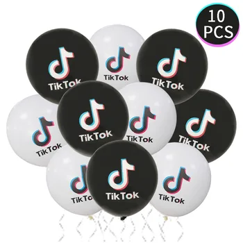 Аксессуары для вечеринки по случаю дня рождения TikTok, воздушные шары из алюминиевой пленки, Рождественские украшения из воздушных шаров с блестками для детей на День рождения, 14 шт.