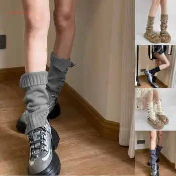 Женские вязаные длинные носки Гетры Harajuku Носки для ботинок Lolitas Носки до щиколоток