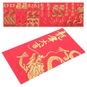 Денежный мешок Лунный Новогодний подарок Весенний фестиваль Красный пакет Китайские конверты Праздничные пакеты