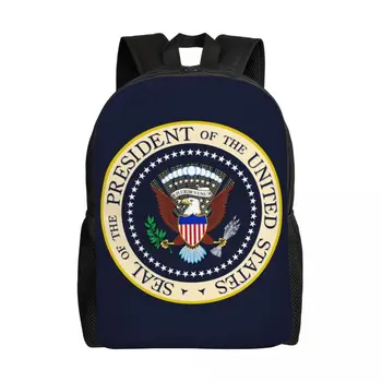 Печать Президента Соединенных Штатов Рюкзак Школа Колледж Голосование Дональда Трампа США Президентская печать Сумка с логотипом Сумки для книг