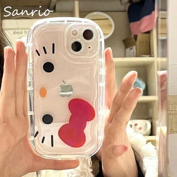 Sanrio Hello Kitty Apple Phone Case Cute Cat Phone Полное Покрытие Защитный Чехол для Apple 13 New 14/11/xsPhone12/12p/6s/7p/8/8p