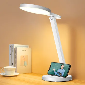 простая светодиодная настольная лампа для защиты глаз, складной обучающий зарядный ночник, прикроватная лампа для чтения в студенческих общежитиях