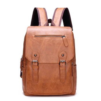 Роскошный мужской рюкзак из искусственной кожи, деловая сумка для ноутбука, школьные сумки большой емкости для мальчиков, водонепроницаемые дорожные мужские
