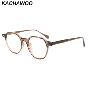 Круглые очки Kachawoo, блокирующие синий свет, женские оптические оправы для очков в стиле ретро, мужские аксессуары, коричневый, леопардовый, серый, корейский стиль