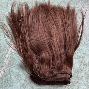 10 дюймов 120 грамм, плетение вручную, темно-коричневые волосы