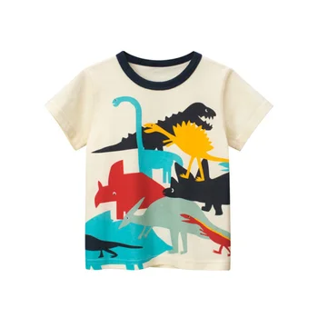 Летние Детские футболки с динозаврами, Одежда для мальчиков и девочек, Хит продаж, футболки для малышей, топы, рубашки, костюм