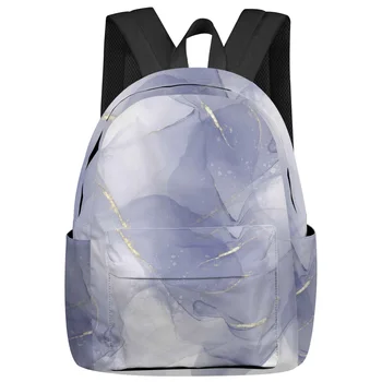 Фиолетовый мраморный абстрактный рюкзак, школьные сумки для девочек-подростков, сумка для книг, мужская сумка на плечо, сумка для ноутбука, Mochila