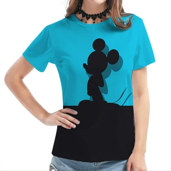 Детская футболка для девочек, модная футболка Disney с Минни Маус для детей 3-14 лет, одежда для девочек с коротким рукавом, топы, тройники