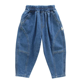 Джинсы для девочек, джинсы в стиле пэчворк для девочек, весенне-осенние брюки для детей, детская одежда в повседневном стиле