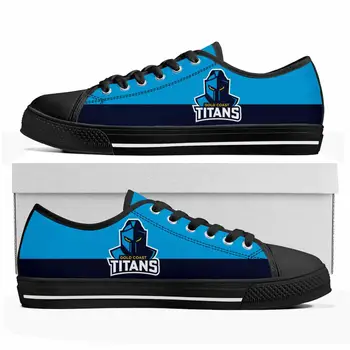 Gold Coast Titans Австралийские регбийные кроссовки с низким берцем, мужские Женские подростковые парусиновые кроссовки высокого качества, Повседневная обувь на заказ, сделай сам