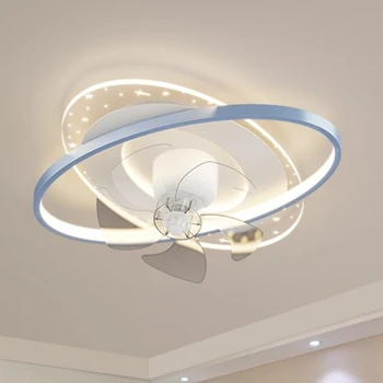 Люстра Nordic Modern LED Потолочный вентилятор Подвесной светильник для спальни, столовой, кабинета, гостиной, гардеробной, офиса, домашнего оборудования