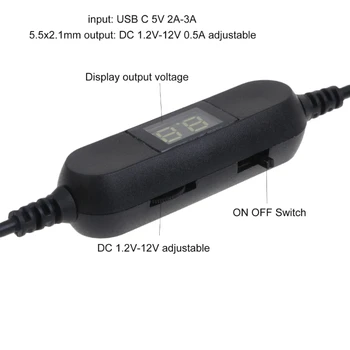 Универсальный кабель питания от USB C до 5,5x2,1 мм 3 В 4,5 В 6 В 9 В Прямая поставка