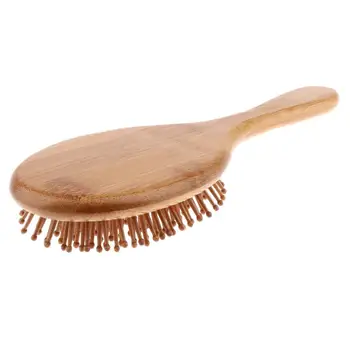 Бамбуковая лопатка-подушка, расческа, массажная щетка для