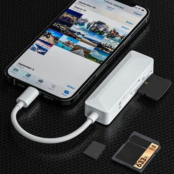 Высокоскоростной кард-ридер 3 в 1 Универсальный кард-ридер SDTF USB C Card Reader Прямая поставка